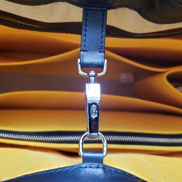 ❗ SOLD ❗ Stunning Goyard Voltaire Black & Brown Chevron Tote Bag - Picture 9 of 16